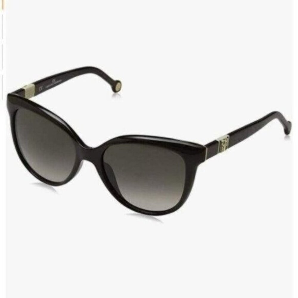 Carolina Herrera Sunglasses SHE697 Brown Cat Eye Classic - Picture 3 of 9